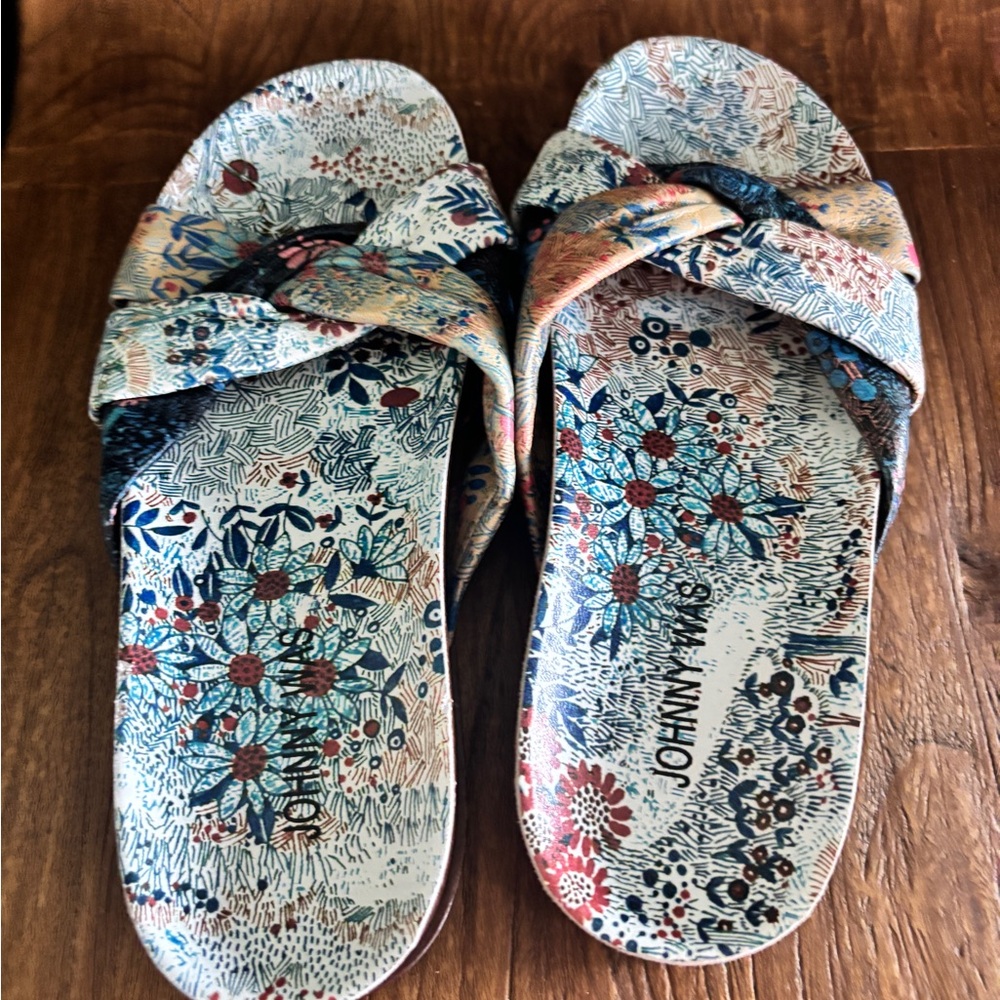 JOHNNY WAS Women's Floral Sandals - Multicolor